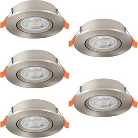 Eglo 902269 - Set da 5 faretti da incasso a LED BARRANCO LED/4,8W/230V cromato
