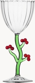 Bicchiere da vino in vetro borosilicato fatto a mano Botanica