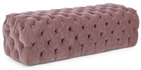 Pouf-divanetto EVAN in velluto rosa