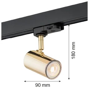 Argon 4328 - Faretto per sistema a binario HORTA 1xGU10/5W/230V ottone