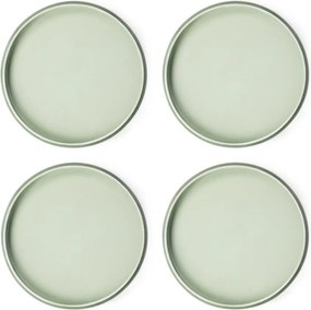 Set di piatti verdi in gres 4 pz ø 22 cm Aura Rondo – Bonami Selection