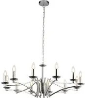 Lampadario Classico Ascot Acciaio Cromo 12 Luci E14