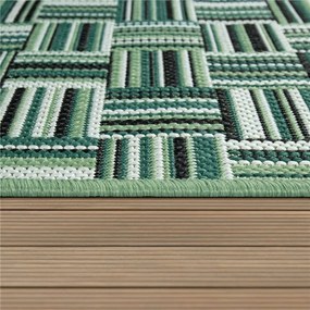 Tappeto di Design per interni ed esterni Varie Dimensioni Mosaico  Colore Verde, Dimensioni Tappeti cm 200x290