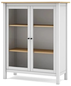 Vetrina in legno di pino bianco/naturale 90x110 cm Misti - Marckeric