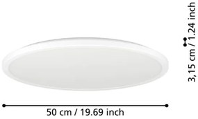 Eglo 901448 - Plafoniera LED da esterno ROVITO 16,8W/230V diametro 50cm IP44 bianco