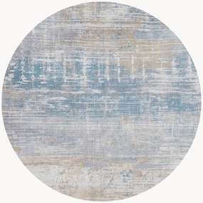 Tappeto rotondo jacquard lavabile da interno-esterno Streaks