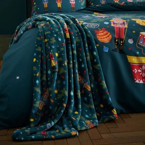 Coperta con motivo natalizio in micropile 130x170 cm Nutcracker - Catherine Lansfield