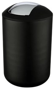 WENKO 21212100 - Cestino BRASIL 19,5x31 cm nero/cromo lucido