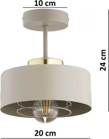 Brilagi - Lampadario a plafone SPRING 1xE27/60W/230V beige/oro