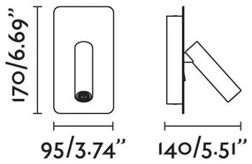 FARO 62118 - Faretto LED da muro SUAU LED/3W/230V nero