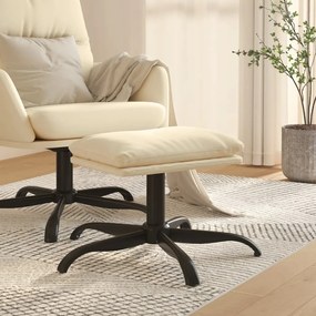 Poggiapiedi crema 60x60x36 cm in tessuto