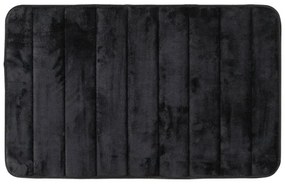 Tappeto bagno 100% poliestere 50x90 nero antiscivolo Memo