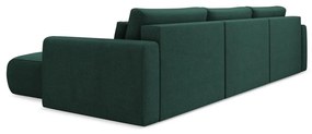 Divano angolare verde allungabile/con contenitore (a U) Kapua – Makamii