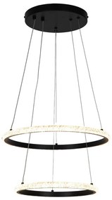 Zuma Line P22082M-2R - Lampadario LED a sospensione con filo RIDE LED/22W/230V + LED/14W nero