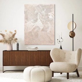 Quadro dipinto a mano 88x118 cm Metallic Rose - Malerifabrikken