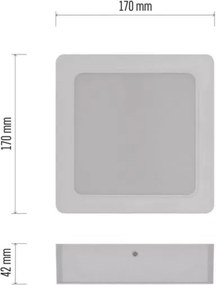 Plafoniera LED LED/18W/230V 17x17 cm bianco