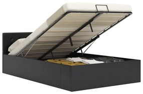 Giroletto Con Contenitore Idraulico Nero Similpelle 140x200cm /