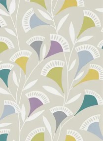 Scion Carta da parati Noukku - Foxglove/ Graphite/ Forest