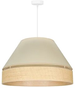 Duolla - Lampadario a sospensione con filo YUTE AVIGNON 1xE27/15W/230V diametro 60 cm color crema/beige