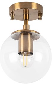Lampada da soffitto color bronzo con paralume in vetro ø 15 cm Atmaca - Opviq lights