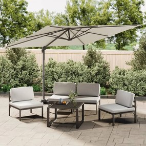 Ombrellone A Sbalzo Con Palo İn Alluminio 300x300 Cm Sabbia /