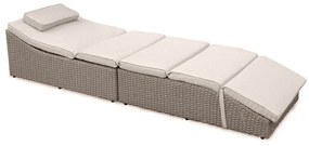 Lettino da giardino in rattan bianco/beige Akland - Bonami Selection