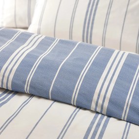 Set copripiumino e federa bianco e blu per letto singolo 135x200 cm Harbour Stripe – Catherine Lansfield