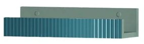 Mensola per bagno Niwa L 40 cm laccato opaco verde timo con vetro blu pacifico