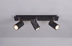 Marley barra 3 spots cilindri  nero cm48 3 luci attacco gu10