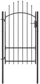Cancello Da Giardino İn Acciaio 1x2,2 M Nero /