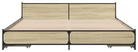 Giroletto cassetti rovere sonoma 180x200 cm legno multistrato