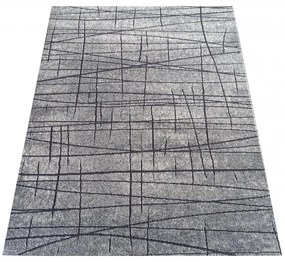 Tappeto moderno grigio astratto Larghezza: 80 cm | Lunghezza: 150 cm
