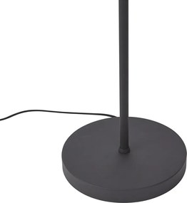 Lampada da terra industriale nera con legno a 2 luci - Jakub