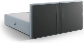 Letto boxspring azzurro con contenitore 180x200 cm Arendal - Cosmopolitan Design