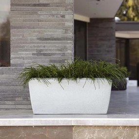 Fioriera Arc Granite Rettangolare 60x35x40 Cm Avorio /
