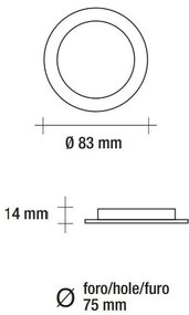 Vivida pannello led tondo bianco 3w 160lm 3000k (ULTIMI DISPONIBILI - N°5)