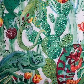 Biancheria da letto per bambini con effetto fosforescente verde in cotone per letto singolo 140x200 cm Chameleon – Jerry Fabrics