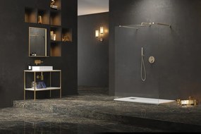 Parete doccia walk-in 170cm staffe dorate KW3000R - KAMALU