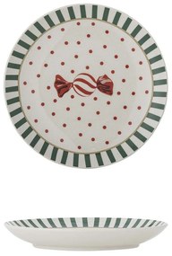 Piatto da dolce bianco in gres a tema natalizio ø 16 cm Yule – Bloomingville