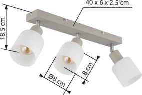 Globo 54114-3 - Faretto TRENT 3xE14/25W/230V