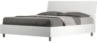 Letto Matrimoniale 160x190 cm con Rete Testata Inclinata Demas Frassino Bianco