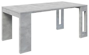 Tavolo consolle con 3 allunghe finitura cemento 90x47xh.76 cm