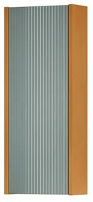 Pensile bagno Niwa laccato opaco senape con vetro verde timo, 1 anta apertura da sinistra P 17 x L 30 x H 78.5 cm