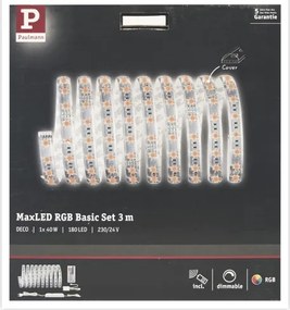 Paulmann 70673 - Striscia LED RGB/40W Dimmerabile MAXLED 3m 230V + telecomando