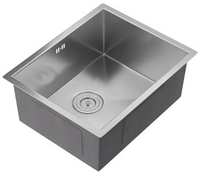 Lavandino 55 x 45 cm in Acciaio inossidabile Grigio - SOELA