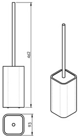 Gedy - Scopino da terra NINFEA bianco/bambù