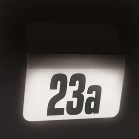 STEINEL 007140 - Numero civico solare LED XSolar LH-N LED/0,03W acciaio inossidabile IP44