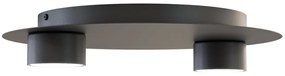Lampada da soffitto in acciaio BOLX 2 nera 2xGX53