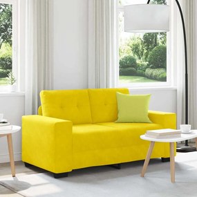 Divano Divanetto Giallo 120 Cm İn Velluto /