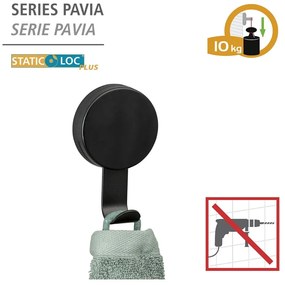 Set di 2 ganci per asciugamani neri Pavia - Wenko